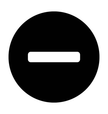 Eksi işareti düz vektör simgesi