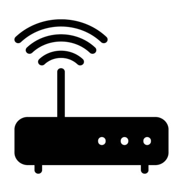 Wifi Yönlendirici Düz Vektör Simgesi