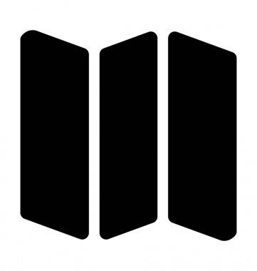 Üç katlı broşür düz vektör simgesi