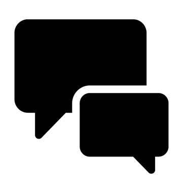 Düz vektör simge sohbet