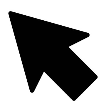 İmleç ok düz vektör simgesi