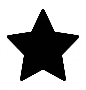 Yıldız şekli düz vektör simgesi