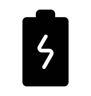 Pil şarj düz vektör simgesi