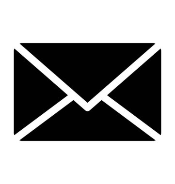 Zarf düz vektör simgesi