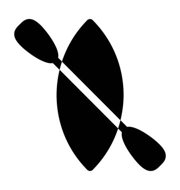 Kayık düz vektör simgesi