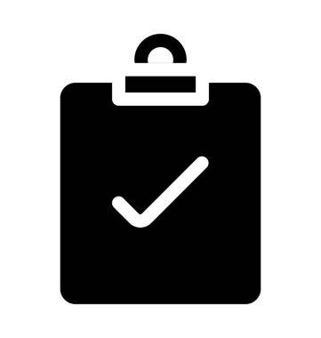 Kontrol Listesi Düz Vektör Simgesi