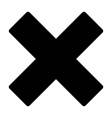 Düz vektör simge çarpın