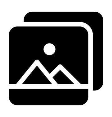 Manzara düz vektör simgesi