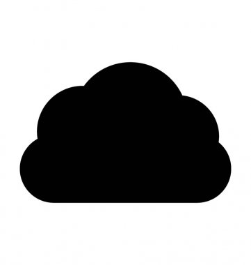 bulut düz vektör simgesi