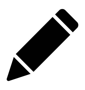 kalem düz vektör simgesi