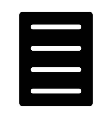 Metin dosyası düz vektör simgesi