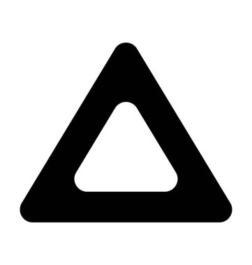 üçgen düz vektör simgesi