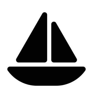 Yat düz vektör simgesi