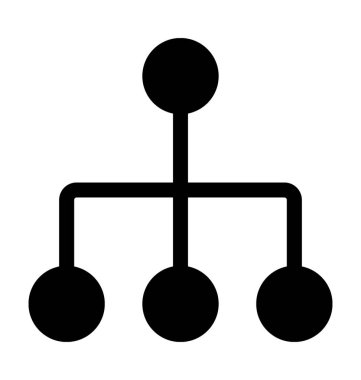 Ağ topolojisi düz vektör simgesi