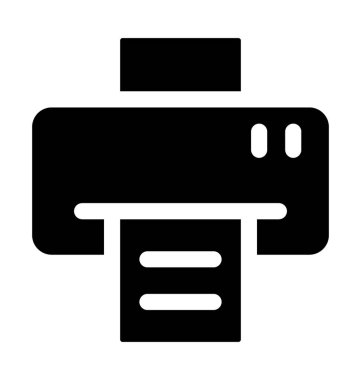 Yazıcı Düz Vektör Simgesi