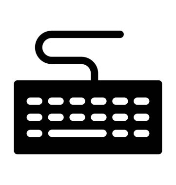 Bilgisayar klavye düz vektör simgesi