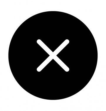 Düz vektör simge çarpın