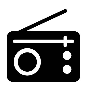 radyo düz vektör simgesi