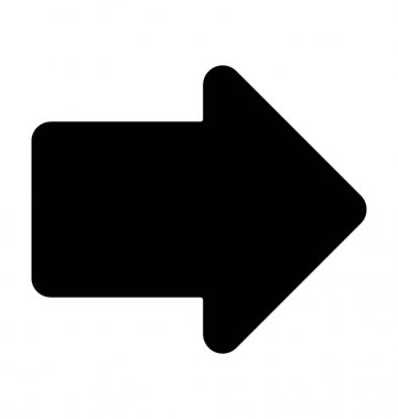 İleri ok düz vektör simgesi