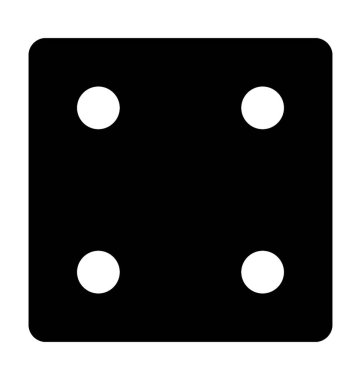 Zar düz vektör simgesi