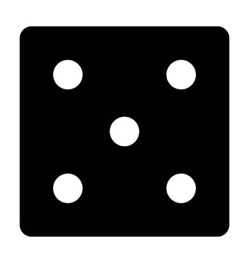 Zar düz vektör simgesi