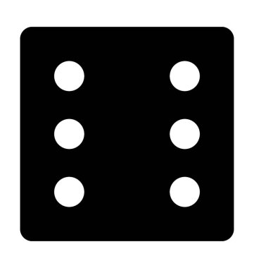 Zar düz vektör simgesi