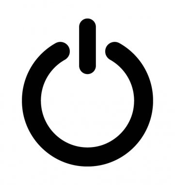 Güç düğmesi düz vektör simgesi