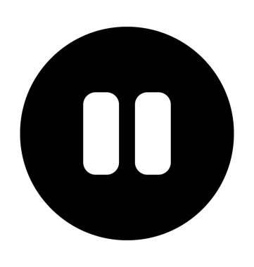 Duraklat Buttonflat vektör simgesi