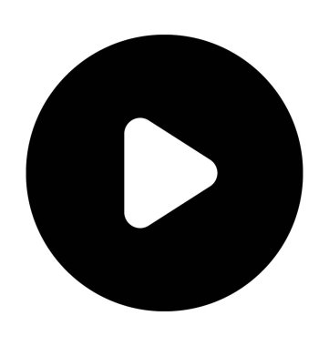 yürüt düğmesi düz vektör simgesi