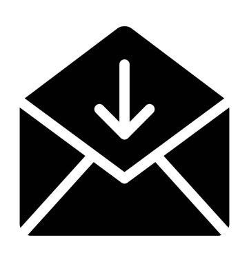 Alınan Mailflat vektör simgesi