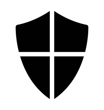 kalkan düz vektör simgesi