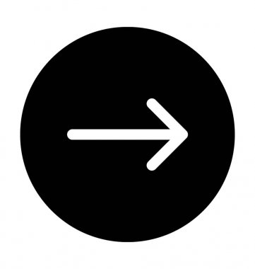 İleri ok düz vektör simgesi