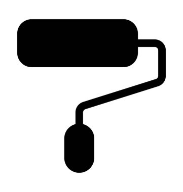 Boya silindiri düz vektör simgesi