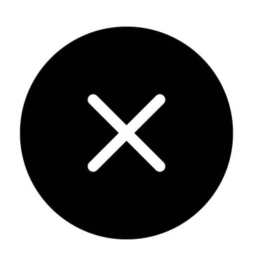 Düz vektör simge çarpın