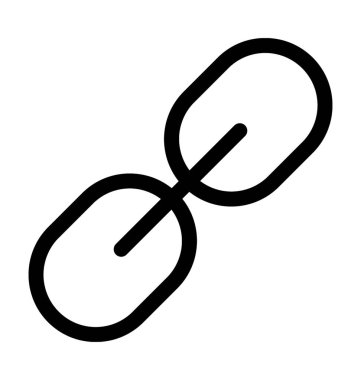 Zincir düz vektör simgesi 