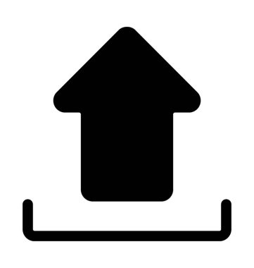 Ok düz vektör simgesi yükle