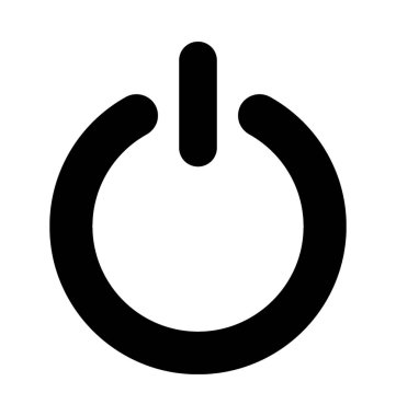 Güç düğmesi düz vektör simgesi