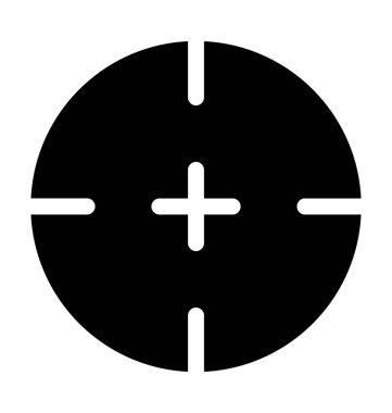  Çekim hedef düz vektör simgesi