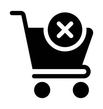 Sepeti düz vektör simge Sil