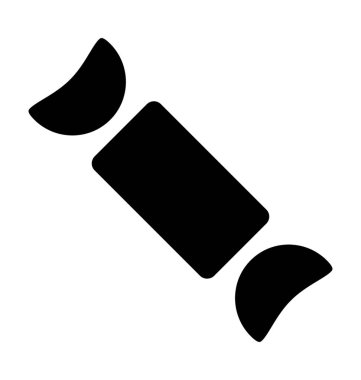 şeker düz vektör simgesi