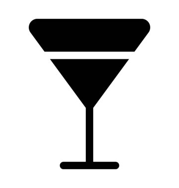 Alkollü içecek düz vektör simgesi