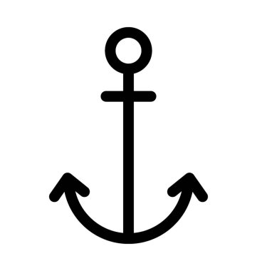anchor düz vektör simgesi