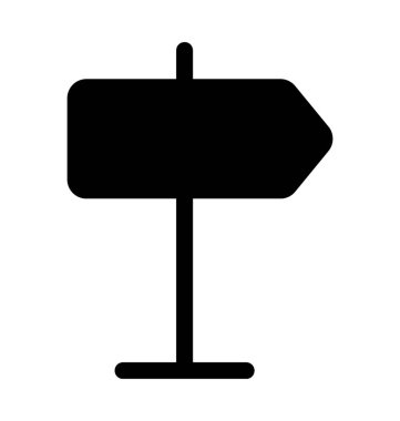 işaret direği düz vektör simgesi