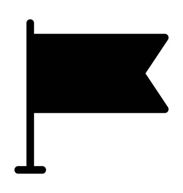 Bayrak Düz Vektör Simgesi