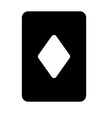 Elmas kart düz vektör simgesi