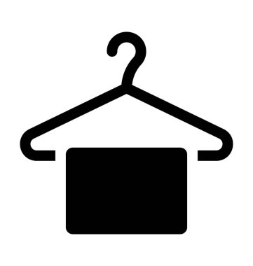 Havlu askısı düz vektör simgesi