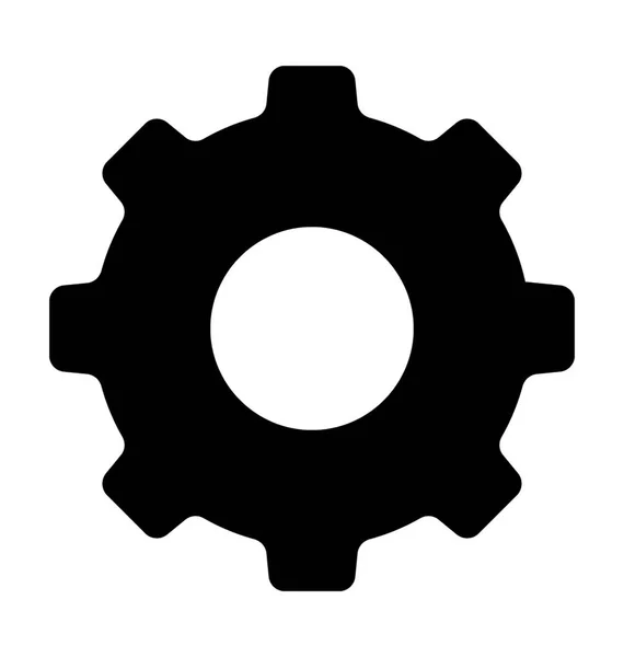 Gearwheel Flat Vector Icon — Stock Vector