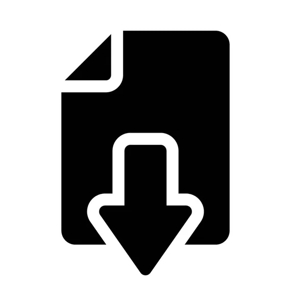 Bestand Downloaden Platte Vector Icon — Stockvector