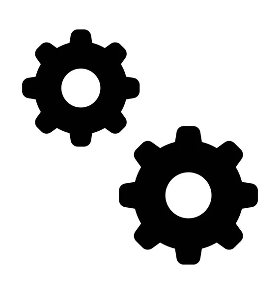 Cogwheels Flat Vector Icon — Stock Vector