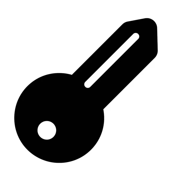 Sleutel Vlakke Vector Pictogram — Stockvector